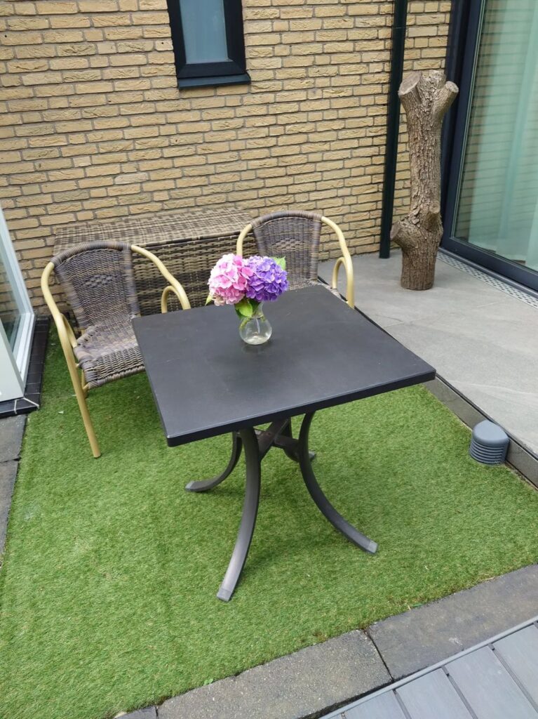 Seating area in the garden